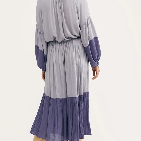 Color-blocked boho midi dress - Picture 4 of 5